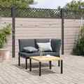  Gartenmöbel Sofa Gartenbank Garnitur Lounge Sitzgruppe 2-tlg. Aluminium vidaXL