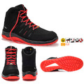 ELTEN Sicherheitsstiefel MADDOX BLACK-RED MID ESD S3 Arbeitsschuhe,Gr. 43,44,45