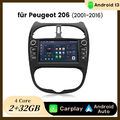 Für PEUGEOT 206 2001-2016 Carplay Android 13 7" Autoradio GPS Navi WIFI BT 2+32G