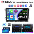 4+64G Autoradio Android 13 Carplay Für VW GOLF 5/6 Touran Passat Tiguan GPS NAVI