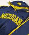 Adidas Michigan College Ziphoodie Gr. XL Wolverines Blau/Gelb Fullzip Taschen