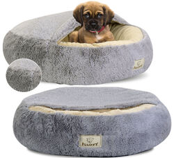 Hundebett Katzenbett Haustierbett Kuschelbett Bett Hundekorb Plüsch Donut Kissen⭐⭐⭐⭐⭐ ✅ Top Qualität ✅ 3 Größen ✅ Free versand ✅ Bequem