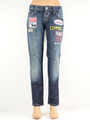 DSQUARED DSQUARED2 Damen Jeans blau Patches Mod. 72LA102 IT Gr. 42 (38); K116