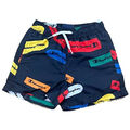 Champion Beach Shorts Logo Allover Jungen Badehose Dunkelblau (NNY/Allover)