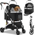 3in1 Hundewagen Faltbar klappbar Katzenwagen Pet Stroller Hunde Buggy mit Rolle