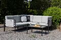 Lounge Set Kos inkl. Kissen Gartenmöbel Sofa Set Modern Grau Eck Lounge Sofa