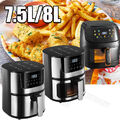 7.5L Heißluftfritteuse Fritteusen Friteuse XXL Airfryer Backofen Fritteuse Grill