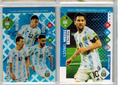 2x Lionel Messi Panini Adrenalyn XL Road to Fifa World Cup 2022 Qatar Cards