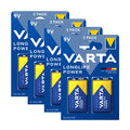 4x 2er Blister Varta 9V Block 4922 Longlife Power E-Block 6LR61 Batterie