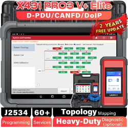 2024 LAUNCH X431 V+ ELITE PRO 5 KFZ OBD2 Diagnosegerät Scanner J2534 Programmier