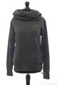 Naketano Damen Hoodie Sweatshirt Lecker Mädsche M grau dunkelgrau mit Baumwolle