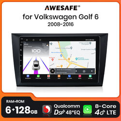 6+128GB Android 13 Für VW Golf VI 2008-2012 Carplay Autoradio GPS Navi 8Kern RDS