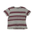 Marc O'Polo T-Shirt Gr. XXL Herren Kurzarm Grau Rot Baumwolle Freizeit Gestreift