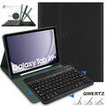 QWERTZ Tastatur Maus Hülle für Samsung Galaxy Tab A7 A8 A9+ S9 FE S8 S7 S6 Lite