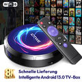 2024 Neu Android 13.0 Smart TV BOX 4 128GB Dual WIFI BT5.0 Netzwerk Media Player