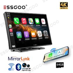 9 Zoll Tragbarer Autoradio Wireless Apple Carplay Android Auto Dashcam 64GB GPS