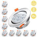 10X LED Einbaustrahler 3W/5W/7W Spot Einbauleuchte Beleuchtung