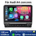 Android 13 Carplay Autoradio GPS Navi DSP SWC DAB Für Audi A4 S4 RS4 B6 B7 1+32G