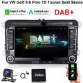 DAB+ 7" Android 13 Autoradio GPS Navi Für VW Golf 5 6 Polo T5 Touran mit Kamera