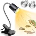 Heizlicht+Lampenhalter Terrarium Aquarium Wärmelampe UVA UVB Reptilien Strahler