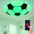 Smart Home RGB LED Kinder Decken Lampe DIMMBAR Fußball Glas Leuchte Alexa Google