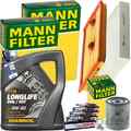 MANN INSPEKTIONSPAKET+5L MANNOL 504 5W-30 ÖL passend für VW POLO 6R 1.2+1.4 TSI