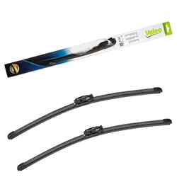 VALEO 2x FLACHBALKENWISCHBLATT SILENCIO FLAT BLADE SCHEIBENWISCHER SET | 577916