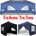 Pavillon Falt pavillon 100% WASSERDICHT Dachmaß 3x3M 3x6M Gartenzelt Partyzelt