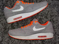 NIKE AIR MAX 1 Schuhe Sneakers grau/orange/weiß selten rar EUR 44,5 / UK 9,5 TOP