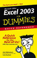 Excel 2003 für Dummies Kurzübersicht Colin, Walkenbach, John Ba