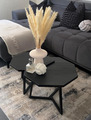 Couchtisch [2Er Set] Beistelltisch FSC Massiv Holz Schwarz Modern | Satztisch, N