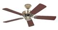 Deckenventilator ohne Lampe Lüfter Classic Royal Messing Antik Mahagoni 103 cm