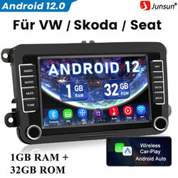 Multimedia 7”Autoradio Carplay SWC GPS NAVI Für VW/Skoda/Seat 1+32G BT RDS WIFI