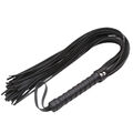 Reitpeitsche aus schwarzem Leder, Flogger Whip Riding Bullwhip Trainingsgerät