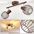 Vintage Wohn Schlaf Ess Zimmer Leuchte Lampe verstellbar braun Decken Strahler