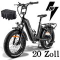 FAFREES 20 Zoll 500W Elektrofahrrad Fatbike 22,5AH 45km/h Kohlefaser e Bike 48V