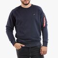 Alpha Industries Herren Sweatshirt X Fit Sweat Pullover in Rep Blau 