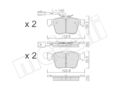 METELLI Bremsbeläge Bremsbelagsatz Bremsklötze Hinten 22-1101-0