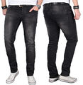 A. Salvarini Designer Herren Jeans Hose Regular Slim Fit Jeanshose Basic Stretch