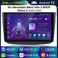 128GB 10"Android13 Für Mercedes-Benz Vito 2 W639 Viano 2 2003-2015 GPS Autoradio