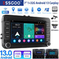 32GB Android 13 Für VW Touran EOS GOLF 5 6 Passat Autoradio Carplay Navi MIK Kam