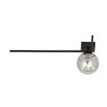 Deckenleuchte Deckenlampe E14 50 cm lang Metall Rauchglas Schwarz Grau E14