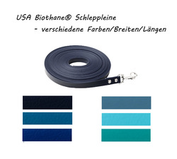 Biothane® Fährtenleine Schleppleine Suchleine - 9mm / 13mm / 16mm / 19mm, 1-30m