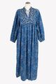 Max Mara Damen Kleid Gr. 34 Blau Baumwolle A-Linie Dress