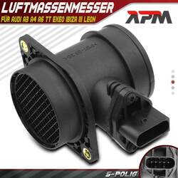 Luftmassenmesser 5-Polig für Audi A3 A4 A6 TT Exeo Ibiza III Leon Toledo II Bora