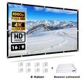 150" Beamer Leinwand Projektorleinwand Faltbarer Projector Screen 16:9 HD +Haken