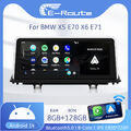 DAB+ 12.3“ Android 14 Bildschirm für BMW X5 X6 E70 E71 CarPlay Stereo Autoradio 