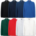 Fruit of the Loom Poloshirt Longsleeve Langarm Polo T-Shirt S M L XL XXL 3XL 