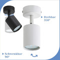 Schwenkbare LED Deckenleuchte Decken-Strahler Spot-Lampe GU10 1/3/5/6 flammig