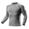 Herren Langarm Funktionsshirt Kompressionsshirt Thermoshirt Laufshirt Sport grau